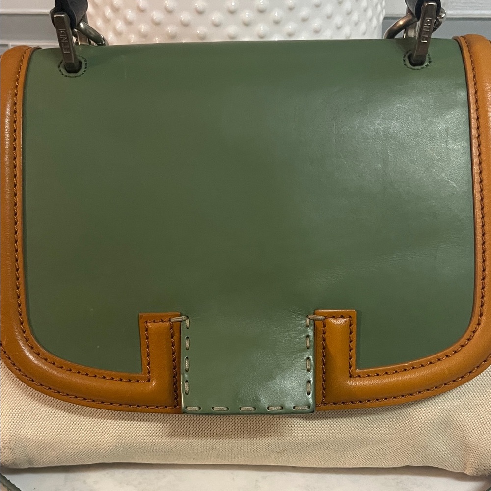 Fendi Silvana Leather and Canvas Two way bag. - Picture 2 of 16